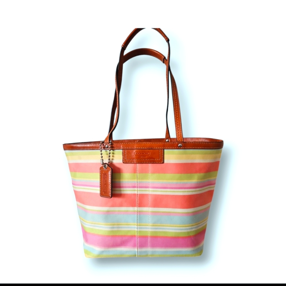 Coach 2009 Hampton Pastel Tote EUC